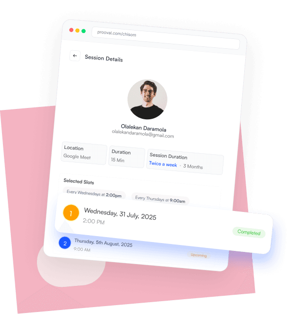 Schedule a recurring session
