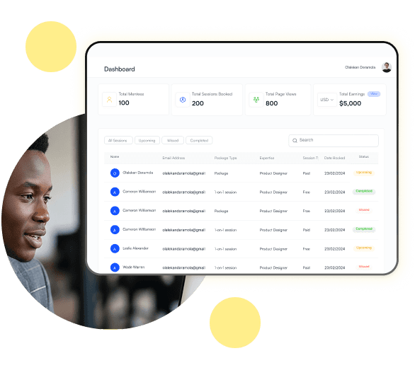 Offer sessions people can book.